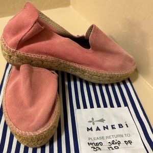 Manebí Suede Double Sole Espadrilles Hamptons Slip On Womens EU 37 US 7